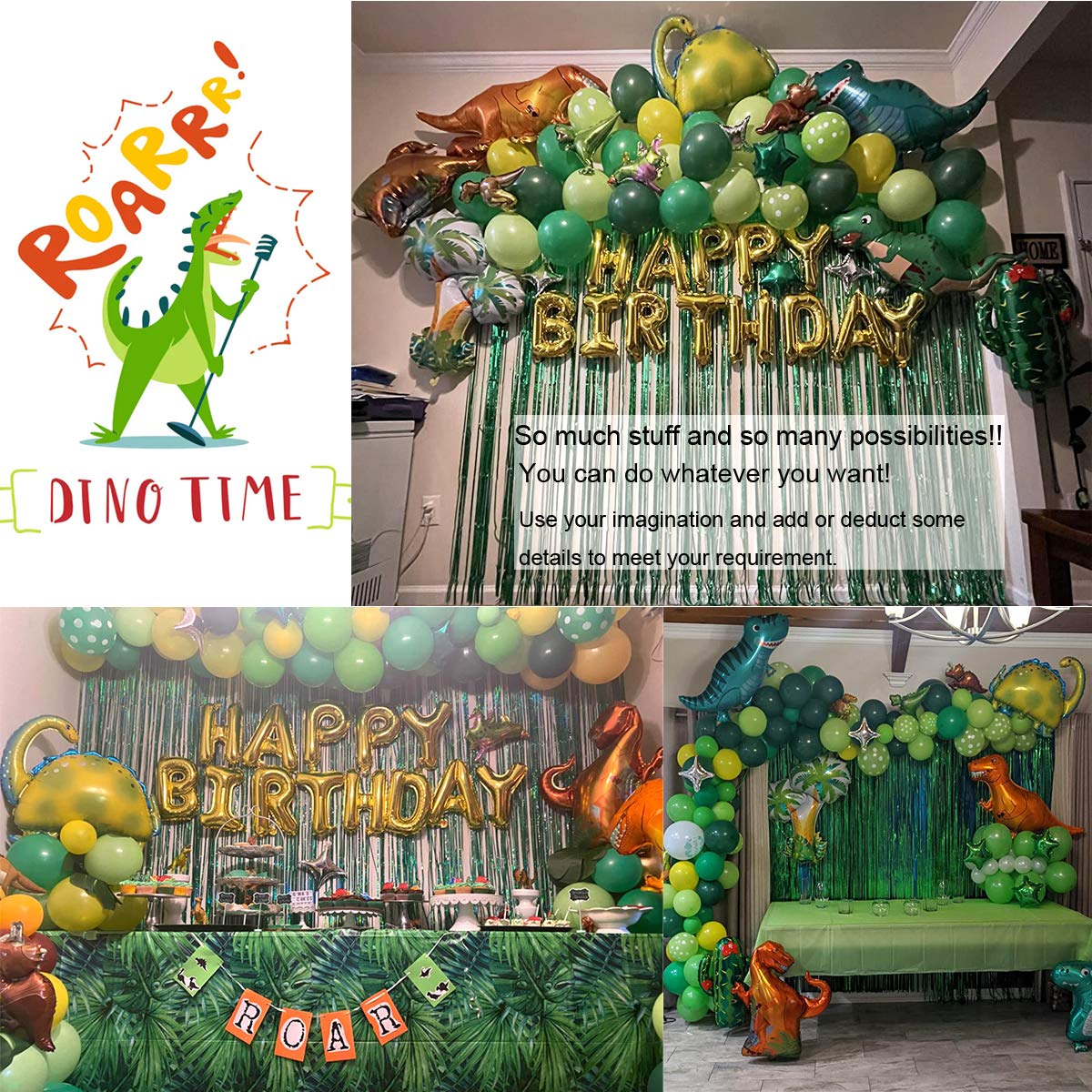 Dinosaur Birthday Party Decorations Set 131 Pcs Kids Dinosaur Party Decorations Include