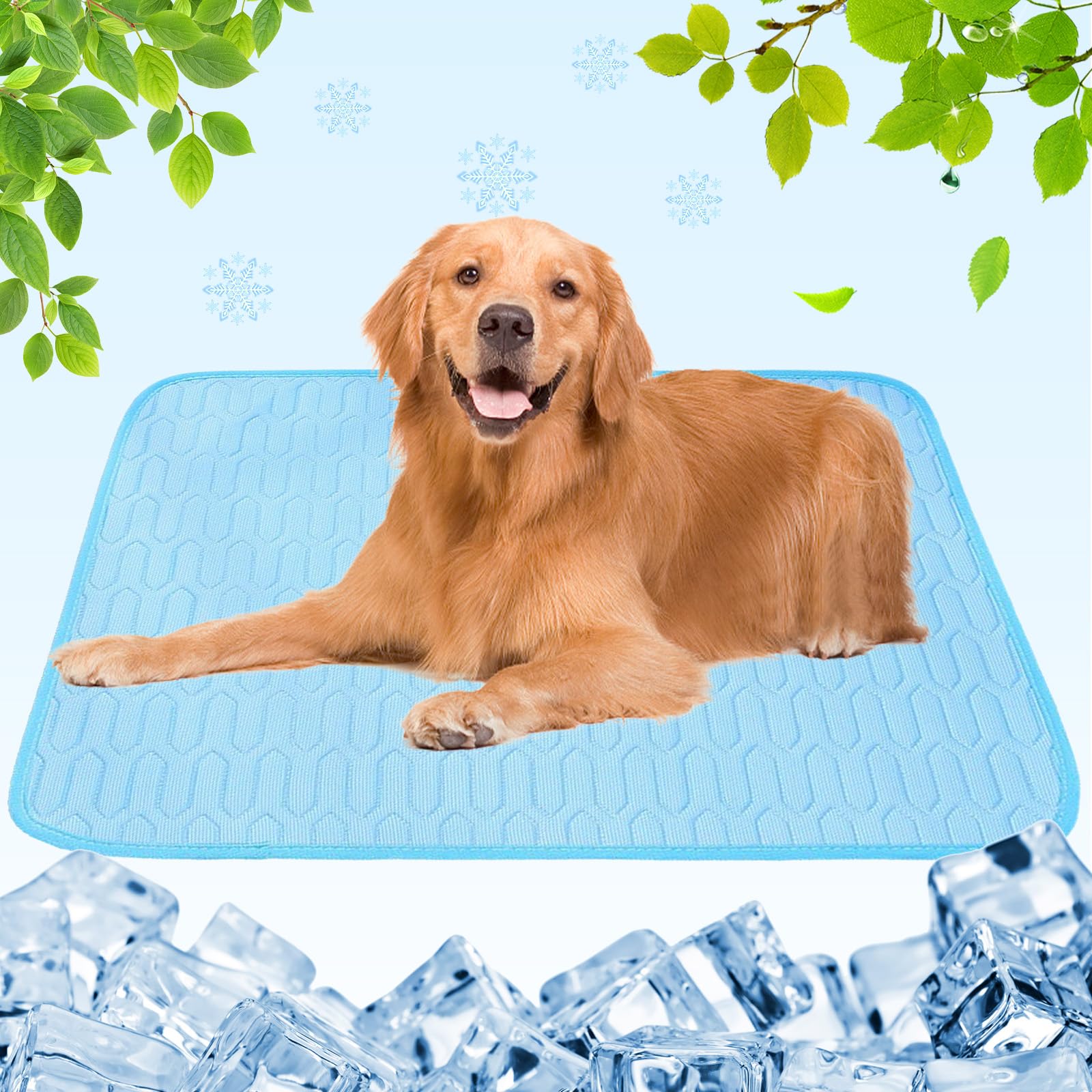 Tapis rafraîchissant pour chien lavable couverture anti coup de chaleur soie glacée