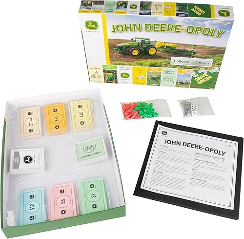 Miniatura 2 de TOMY John Deere-opoly - Juego de mesa para niños, juegos de agricultura cooperativa para niños, juegos de mesa clásicos para la noche de juegos