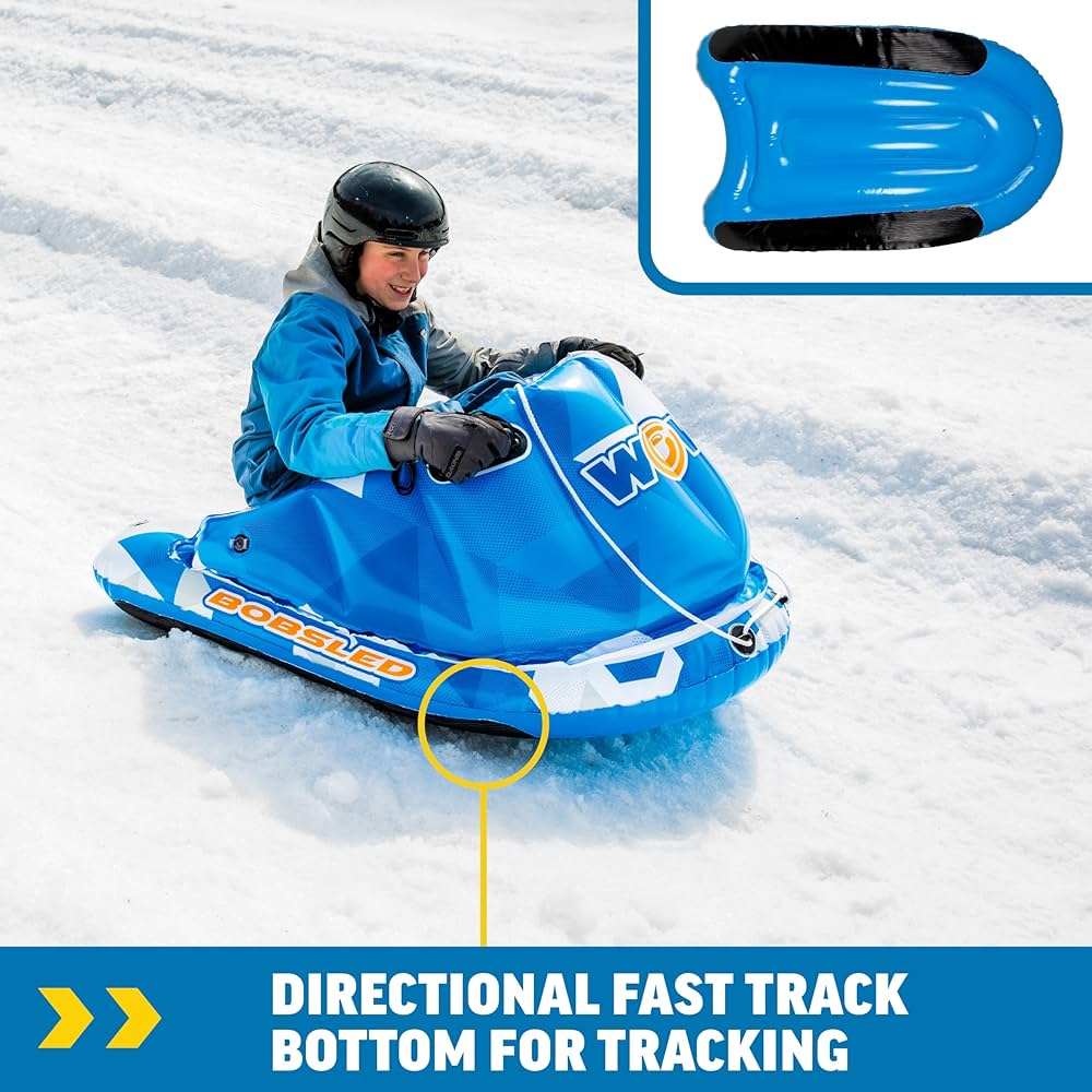 Amazon.com : WOW Sports Bobsled Snow Tube, Inflatable Snow