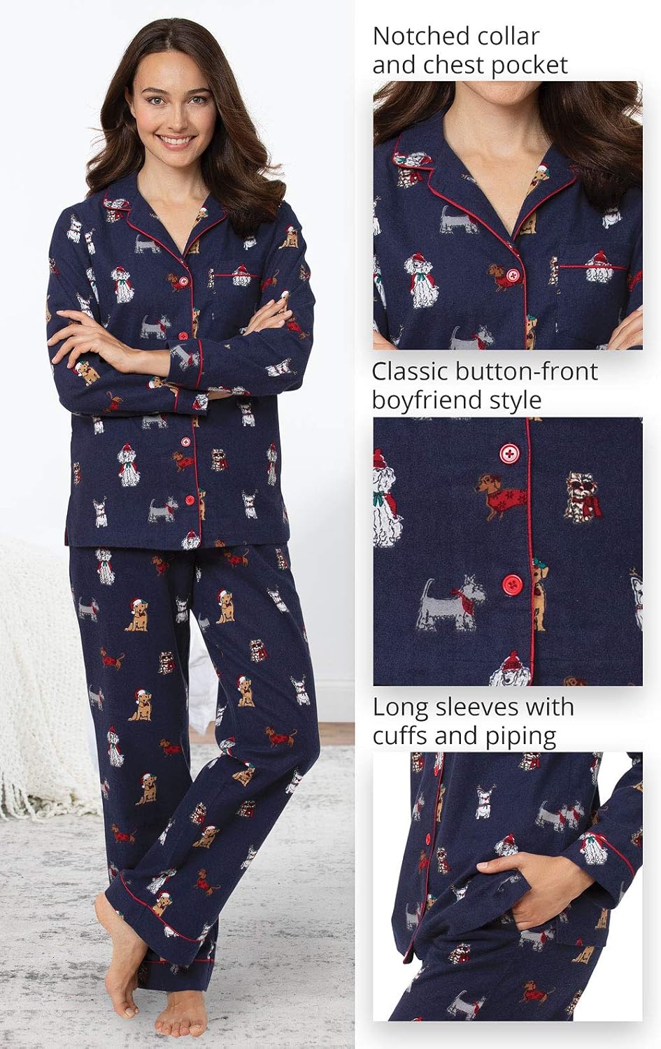 PajamaGram Winter Pajamas For Women - Flannel Pajamas Women - Image 5