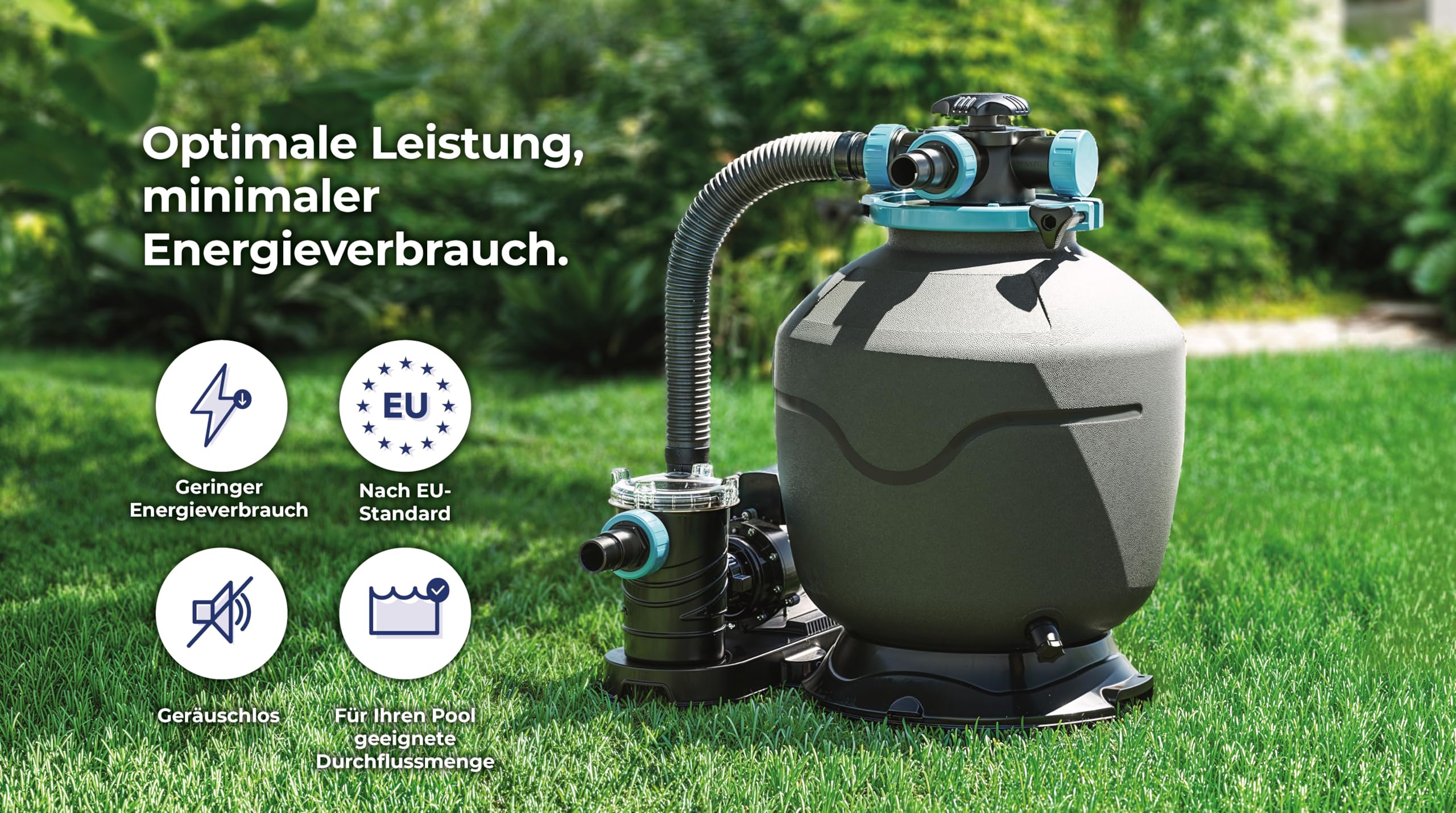 Gre Pool KIT350W Pacific - Aufstellpool aus Stahl, rund, mit Holzoptik. Abnehmbare Gartenpool. 350 x 120 cm