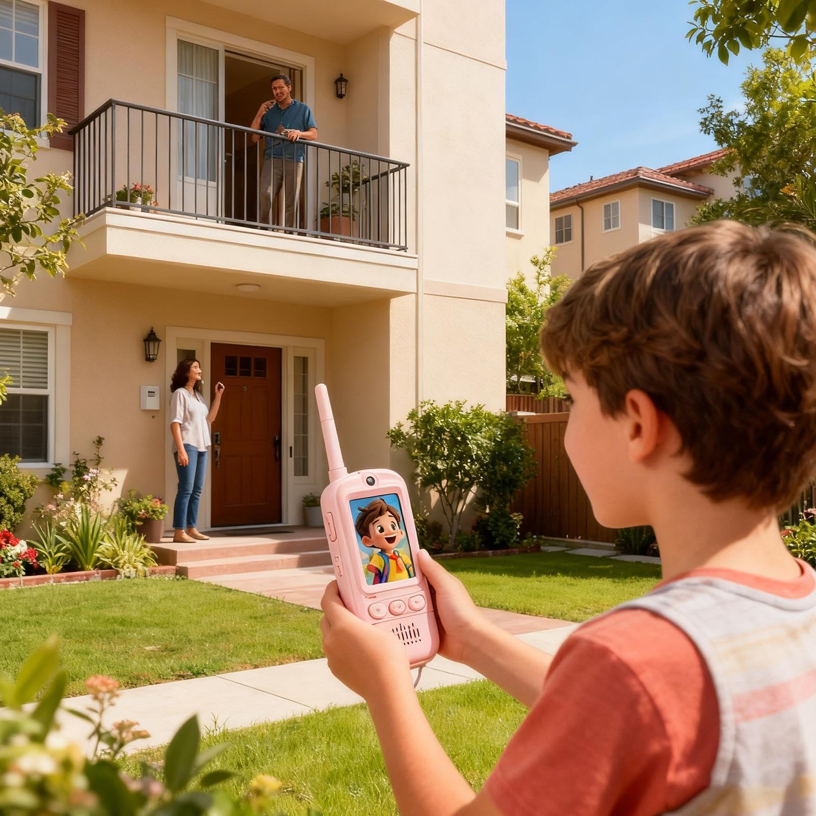 Walkie-Talkies Vidéo 2 Pièces Rechargeables Jouet Intérieur Extérieur