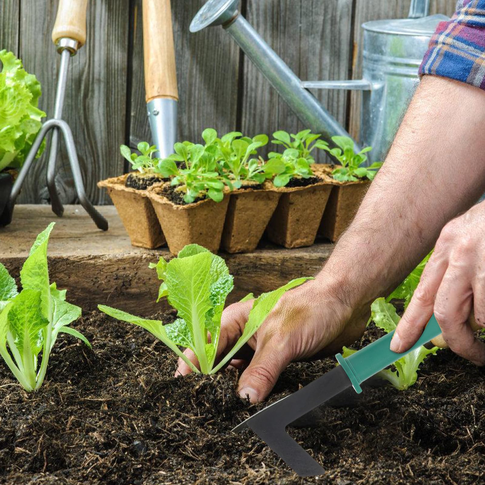 Râteau de pêche robuste en acier inoxydable à 5 dents pour l'élimination des mauvaises herbes et le ramassage des feuilles, outil de désherbage polyvalent pour les plantes aquatiques et la pêche en