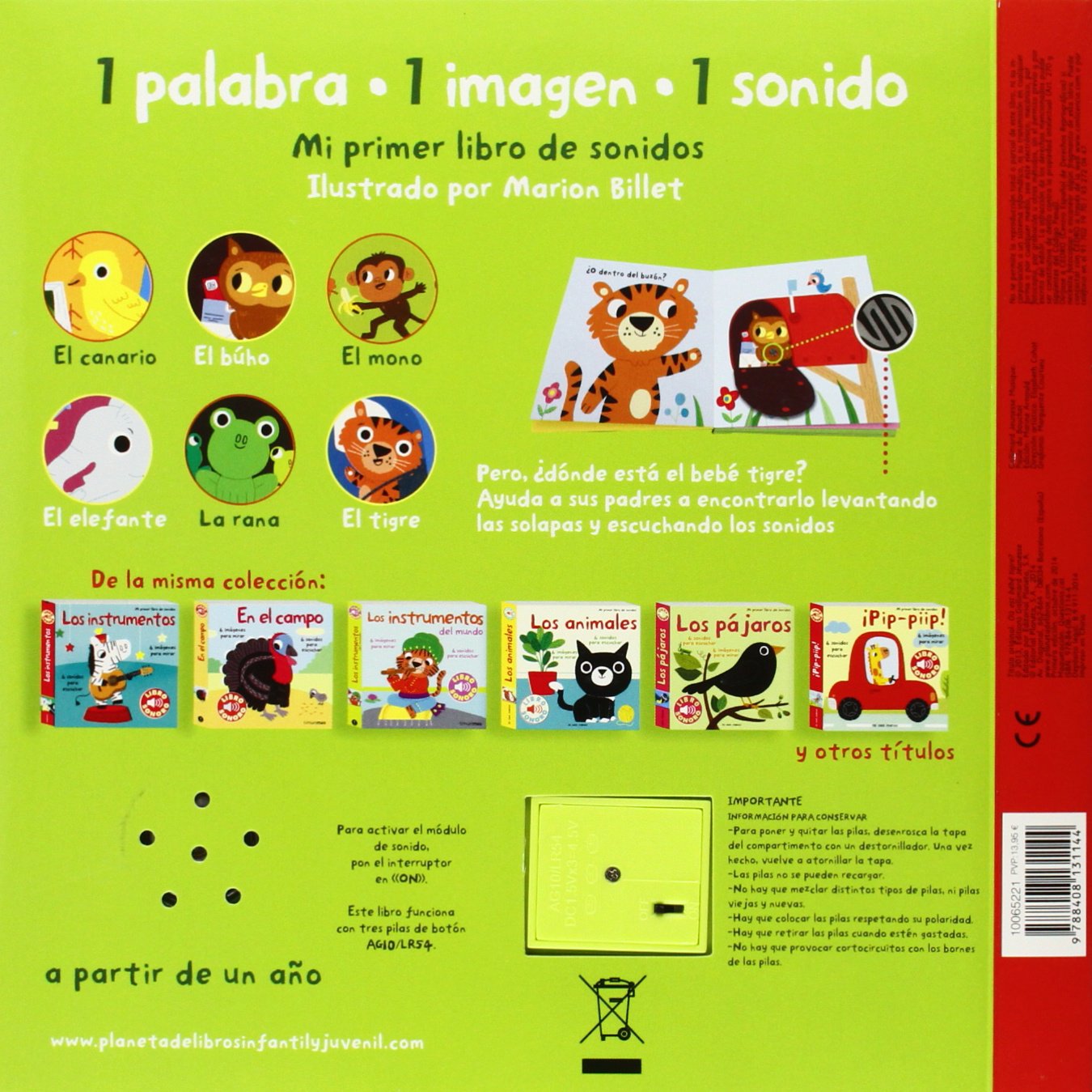 ¿Dónde está el bebé tigre? Mi primer libro de sonidos: 6 imágenes para mirar, 6 sonidos para escuchar (Libros con sonido)