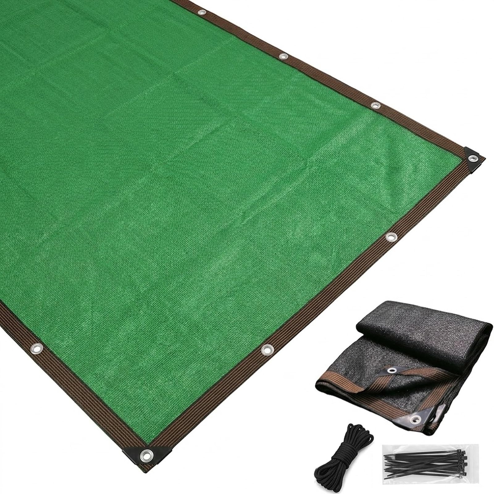 GLDYTVF 90% Shade Greenhouse Netting with Grommets 1.2x1.8m 2x3m 2x6m 4x8m Black Sunblock Cover for Outdoor Plants UV Protection Garden Shade (5x5m)