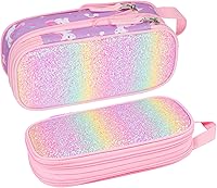 Vista 29 de Estuche para lápices Bagseri para niños - Bonito estuche para lápices para niños, estuche organizador de lápices de gran capacidad para estudiantes