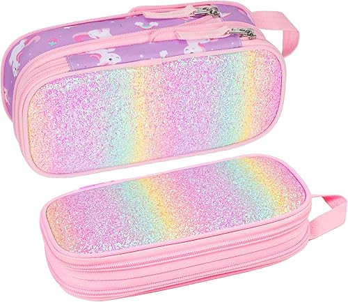 Miniatura 29 de Estuche para lápices Bagseri para niños - Bonito estuche para lápices para niños, estuche organizador de lápices de gran capacidad para estudiantes