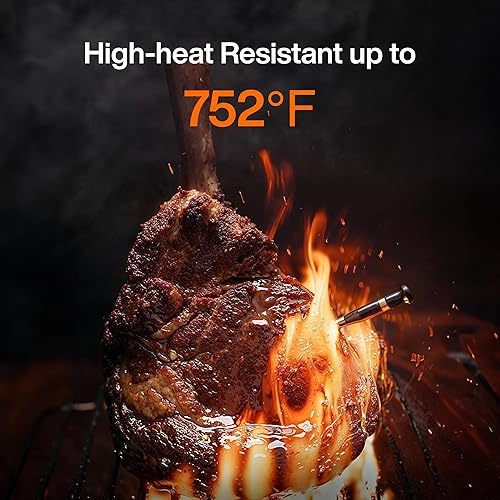 Miniatura 5 de Typhur Sync - Termómetro inalámbrico para carne, 4 sondas, 6 sensores, pantalla LCD, WiFi y Bluetooth 5.3, estabilidad y alcance mejorados, IPX8