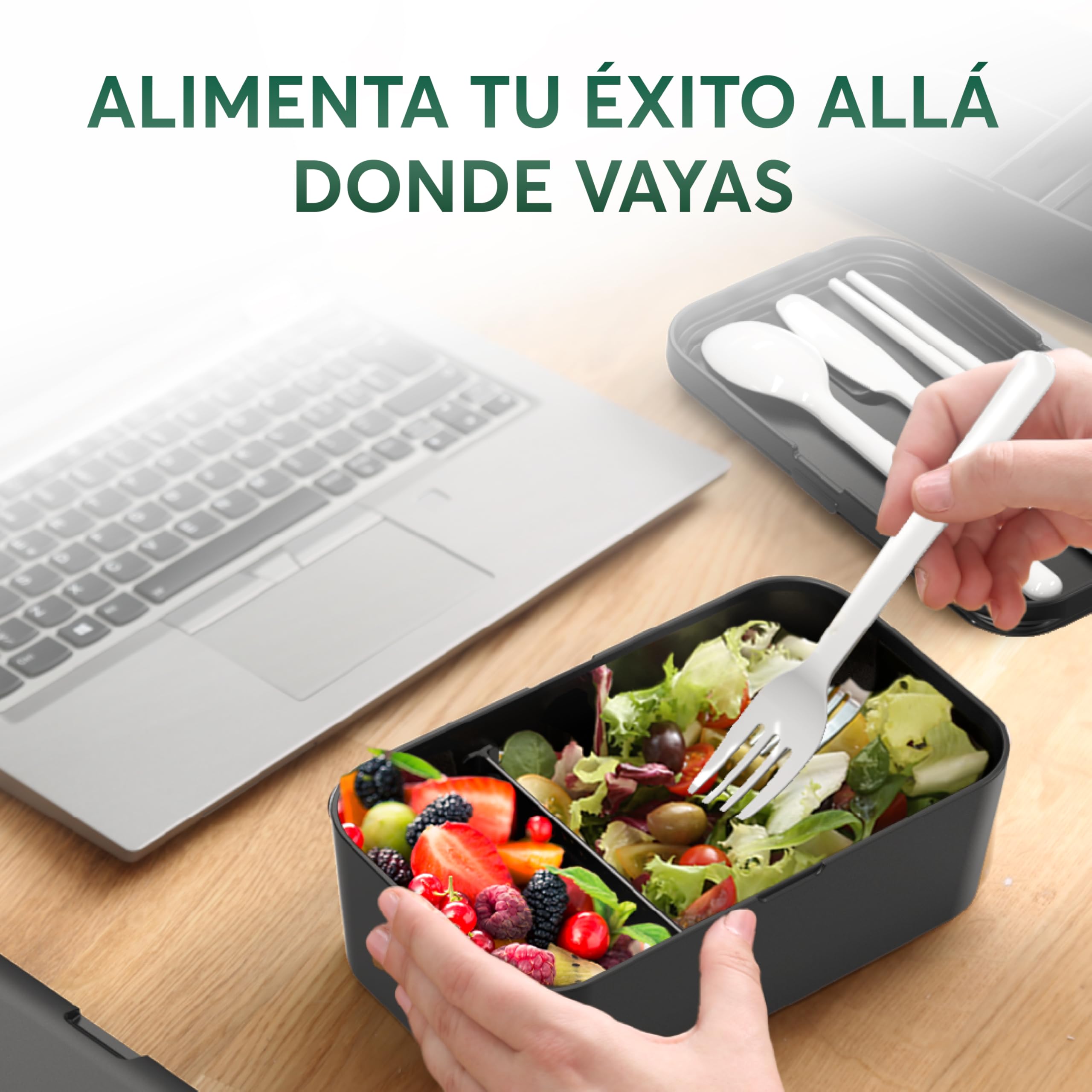 Umami Lonchera Bento, todo en uno, caja bento para adultos, recipientes de preparación de comidas para hombres y mujeres