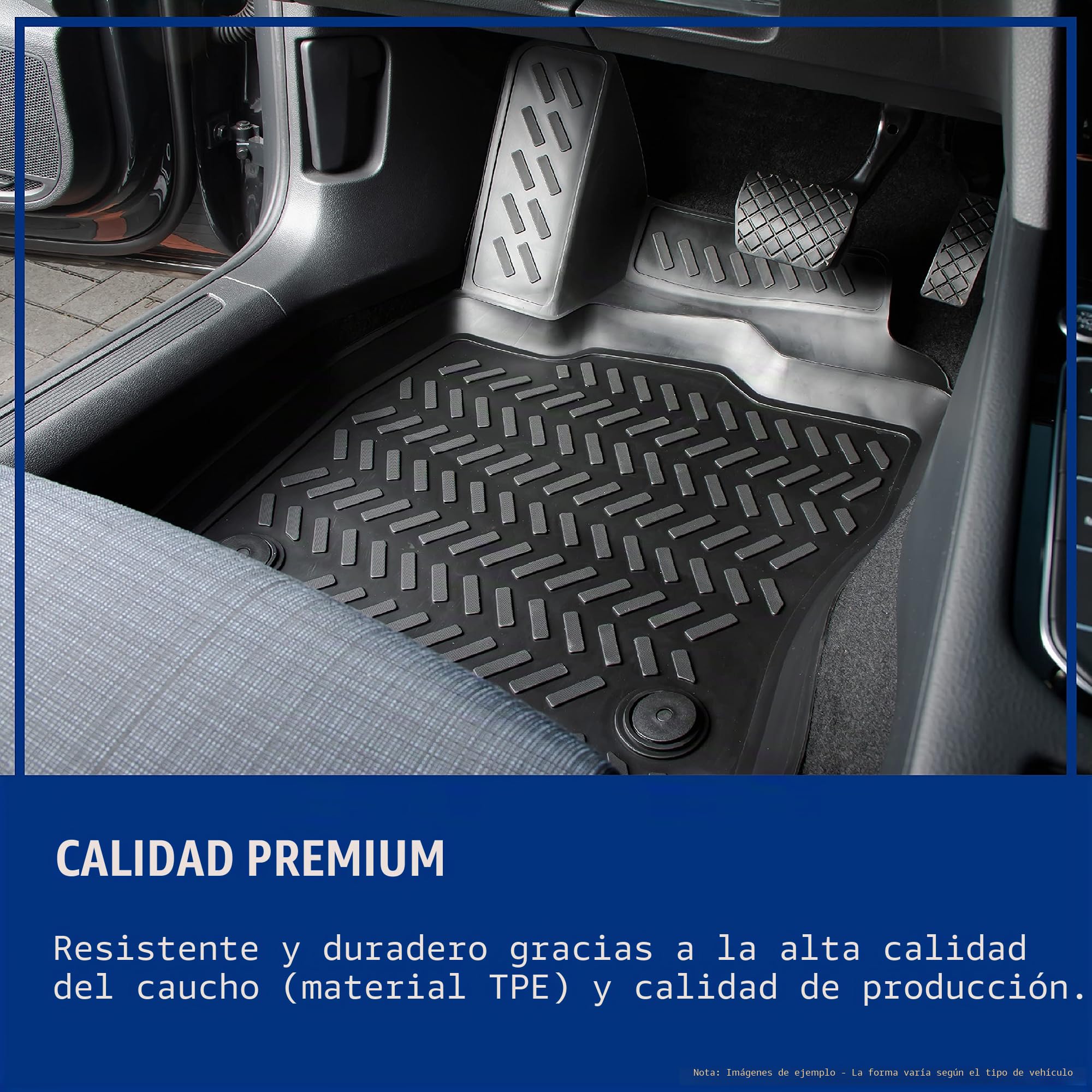 ELMASLINE Alfombrillas de goma y bandeja para maletero para Cupra Formentor a partir de 2020, borde alto (5 cm)