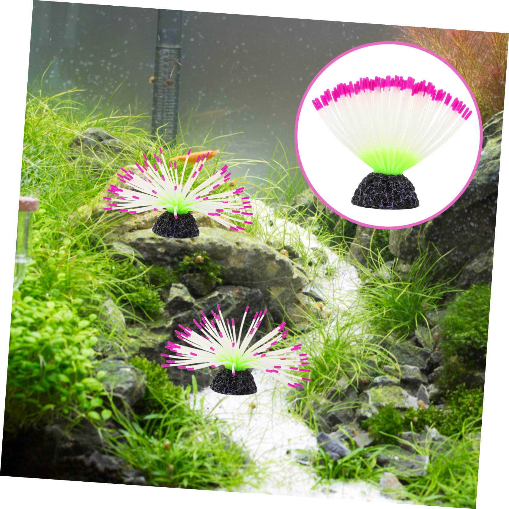 Toddmomy 3pièces Plantes Aquatiques Artificielles Décoratives pour Aquariums Modèle De Décoration De Végétation Aquatique pour Créer Un Environnement Naturel Et Apaisant Votre