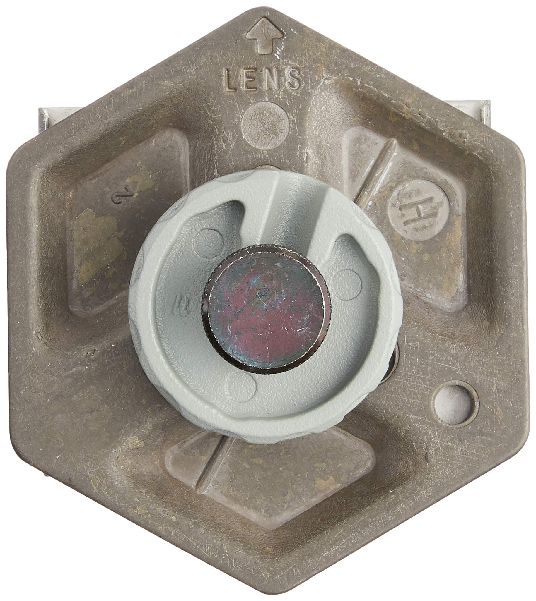 Manfrotto 030ARCH-14 Piastra Esagonale per Testa con Attaco da 1/4" e Allineamento a 90°, in Alluminio, Nero