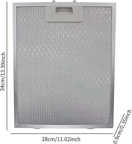 Miniatura 5 de Extractor de grasa para campana extractora de extractor, filtro de malla de aluminio, repuesto para apartamento cocina, 13.4 inx11.0 inx0.4 in