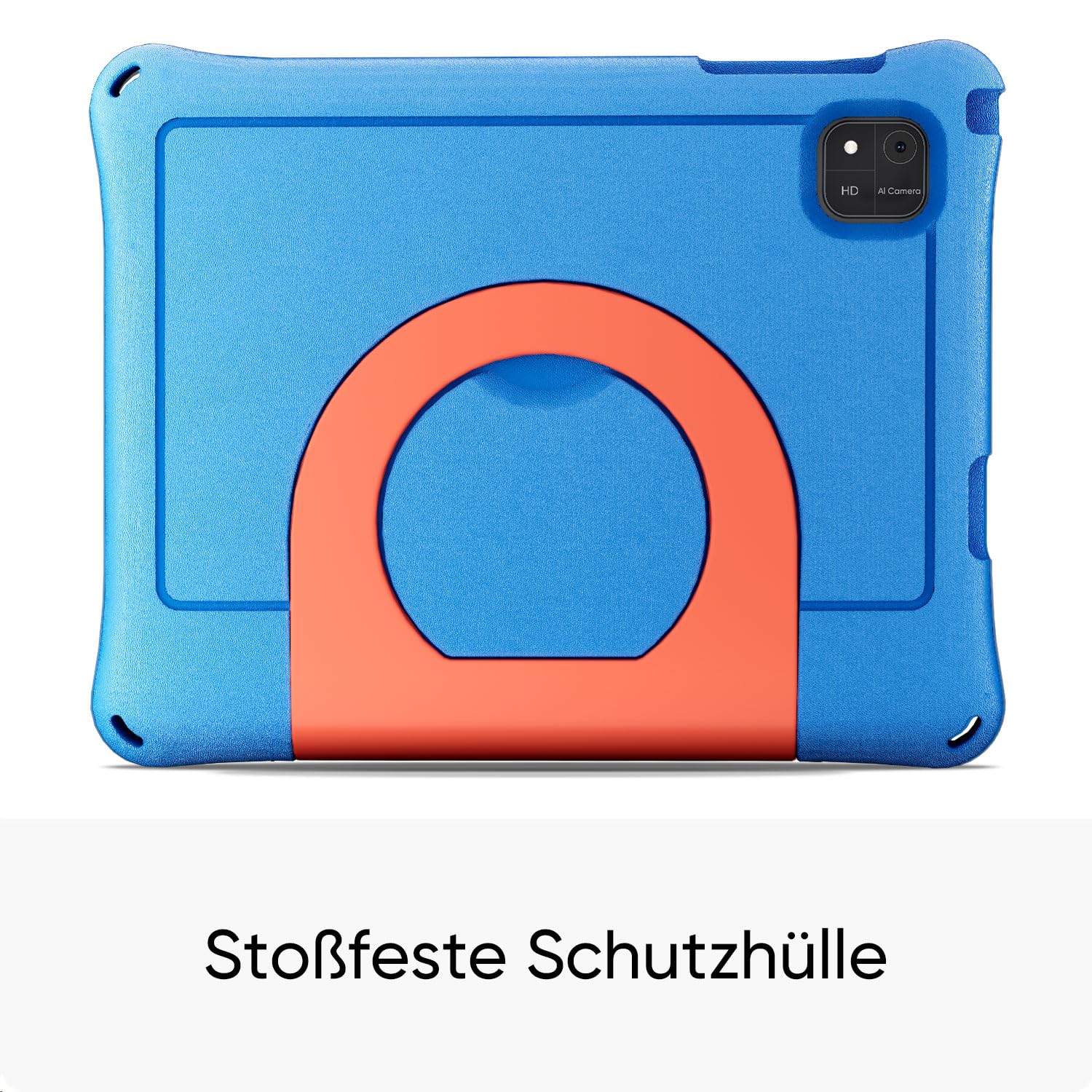 TUOHAITIME Tablet per bambini da 10,1 pollici con Android 16, 30 GB di RAM + 64 GB di ROM, espandibile fino a 2 TB, controllo genitori, GPS, Face ID (Blu)