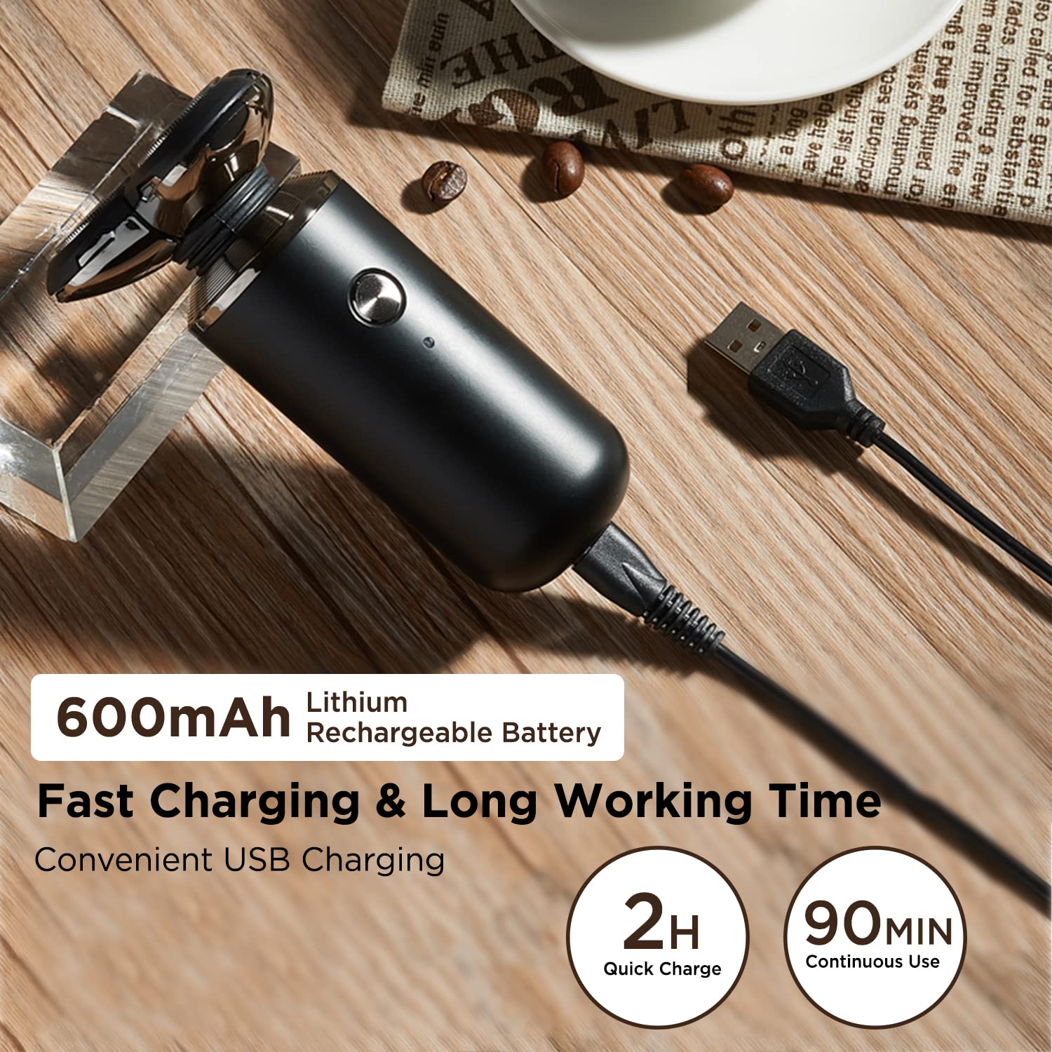 Noymi 3 in 1 Shaving Machine | Beard Trimmer for men with Waterproof IPX7 technology | Fast Charging with 90 Mins Continuous Use (Shaver + Trimmer) - Image 9 thumbnail