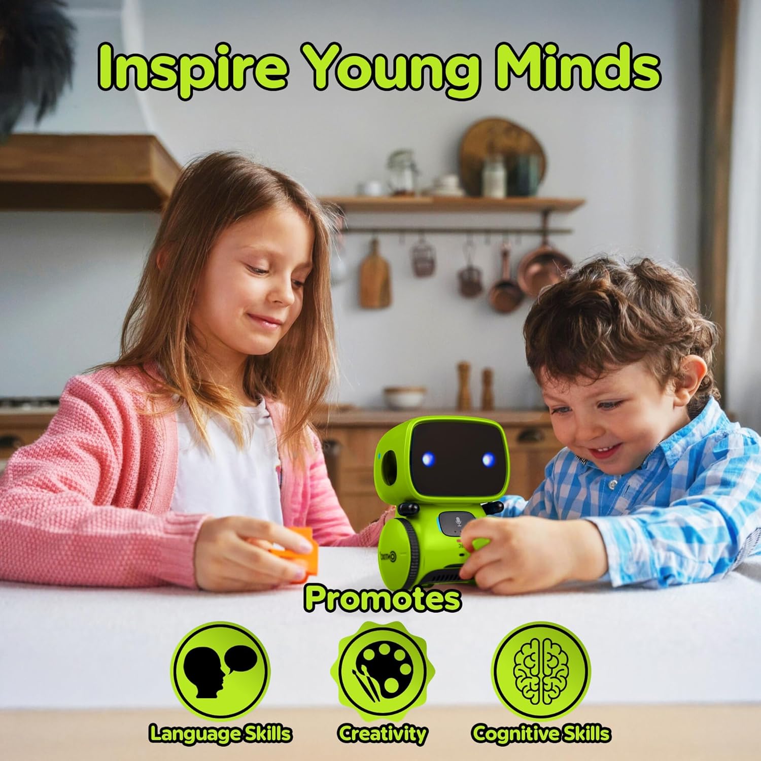 Contixo R1 Kids Robot Toy, Mini Electronic Robot with Lights, Music, Dancing, Touch Sensor, Educational Toy for Boys Girls Ages 3-8