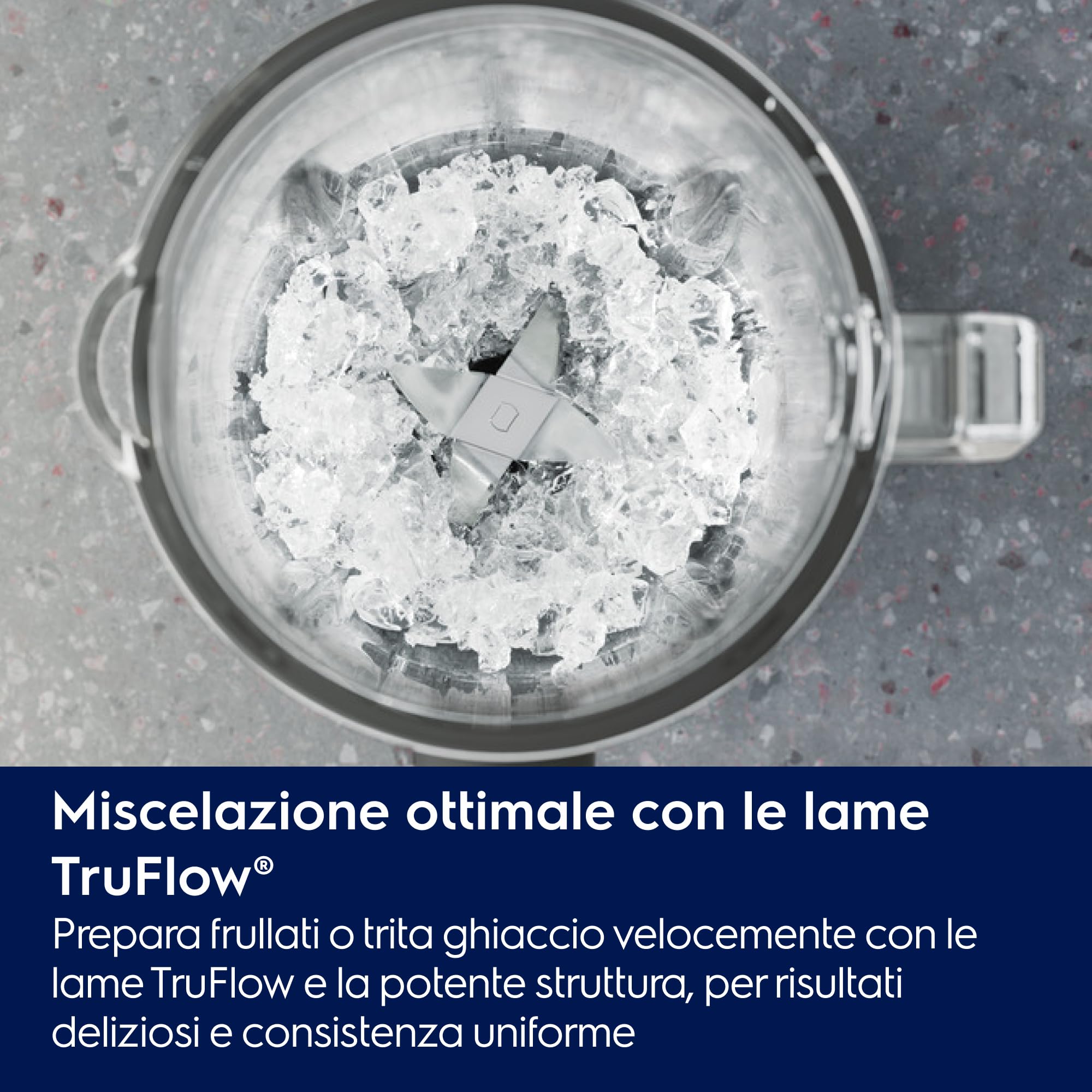 Electrolux E3TB1-4GG, Frullatore da Tavolo Create 3 con Lame TruFlow, Motore 500 W, Caraffa XL 1,5 L, 2 Velocità e Funzione Pulse, Lame in Acciaio Inox, Nero