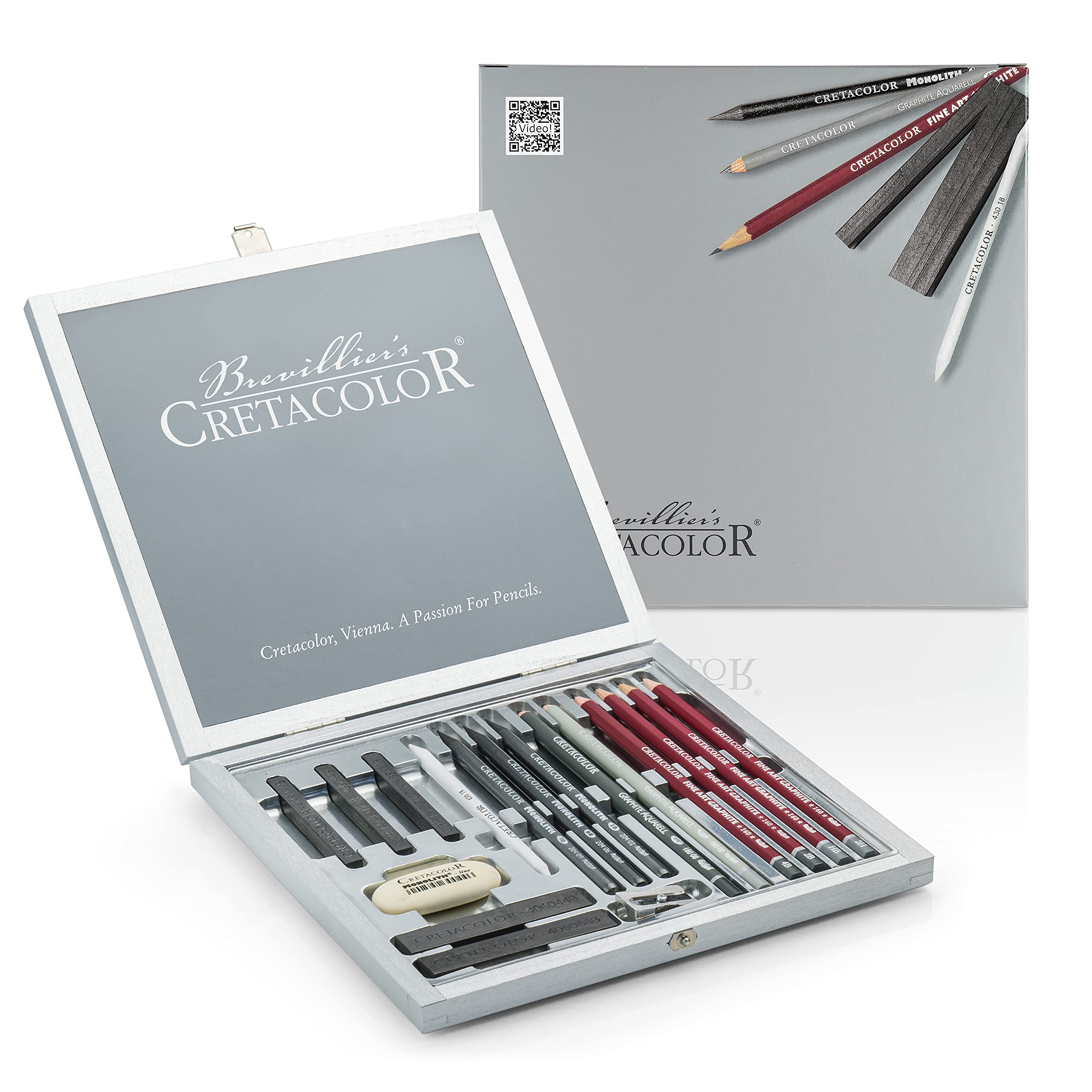 Cretacolor Coffret graphite argenté