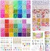 QUEFE 8200pcs Multicolor Bead Kit: 3600pcs 4mm Glass Seed Beads & 3600pcs Clay Beads for Jewelry Making, DIY, Gift Pack