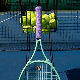 Get A Grip - Custom Tennis Racket Grip Tape - Anti-Slip/Quick-Drying Tennis Overgrips - Precut Badminton Racket Grip with Finishing Tape (Ready? Play., 1 Grip)