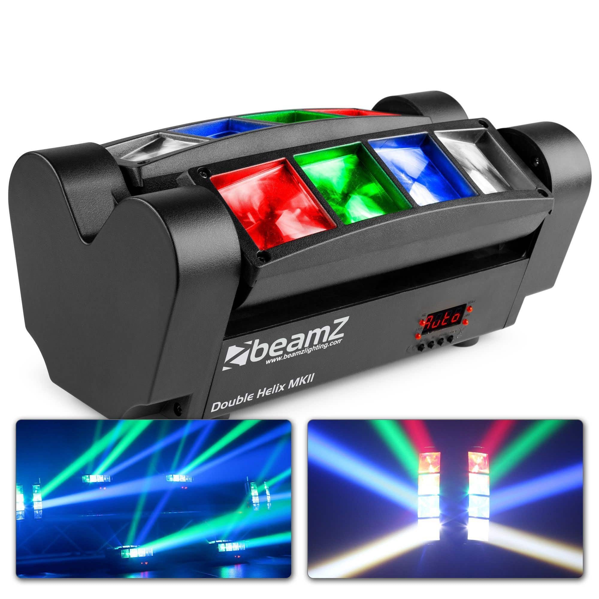 BeamZ MHL820 Double Helix Apto para uso en interior Estroboscopio discoteca Negro