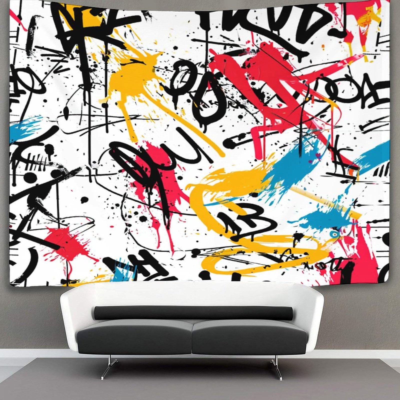 VFKLZCNYR 3D Graffiti Print Wall Blanket Home Decoration Bedding Poster Wall Art Tapestry Wall Hanging Tapestry Soft Polyester for Living Room Bedroom Dorm Decor 150cmx200cm