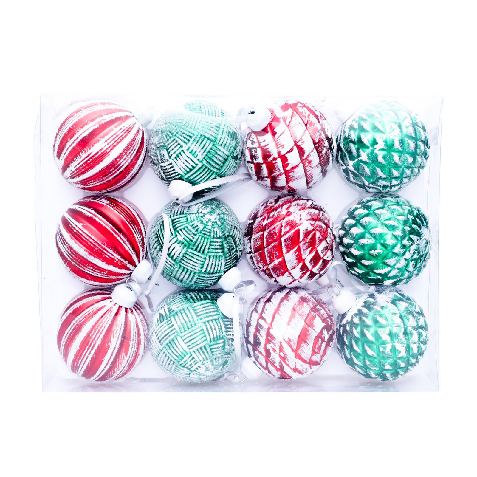 JSGHGDF 12Pcs Retro Themed Handcrafted Christmas Tree Hanging Ornament Holiday Decorations Ideal for Seasonal Celebration Antique Fashion Christmas Decorations