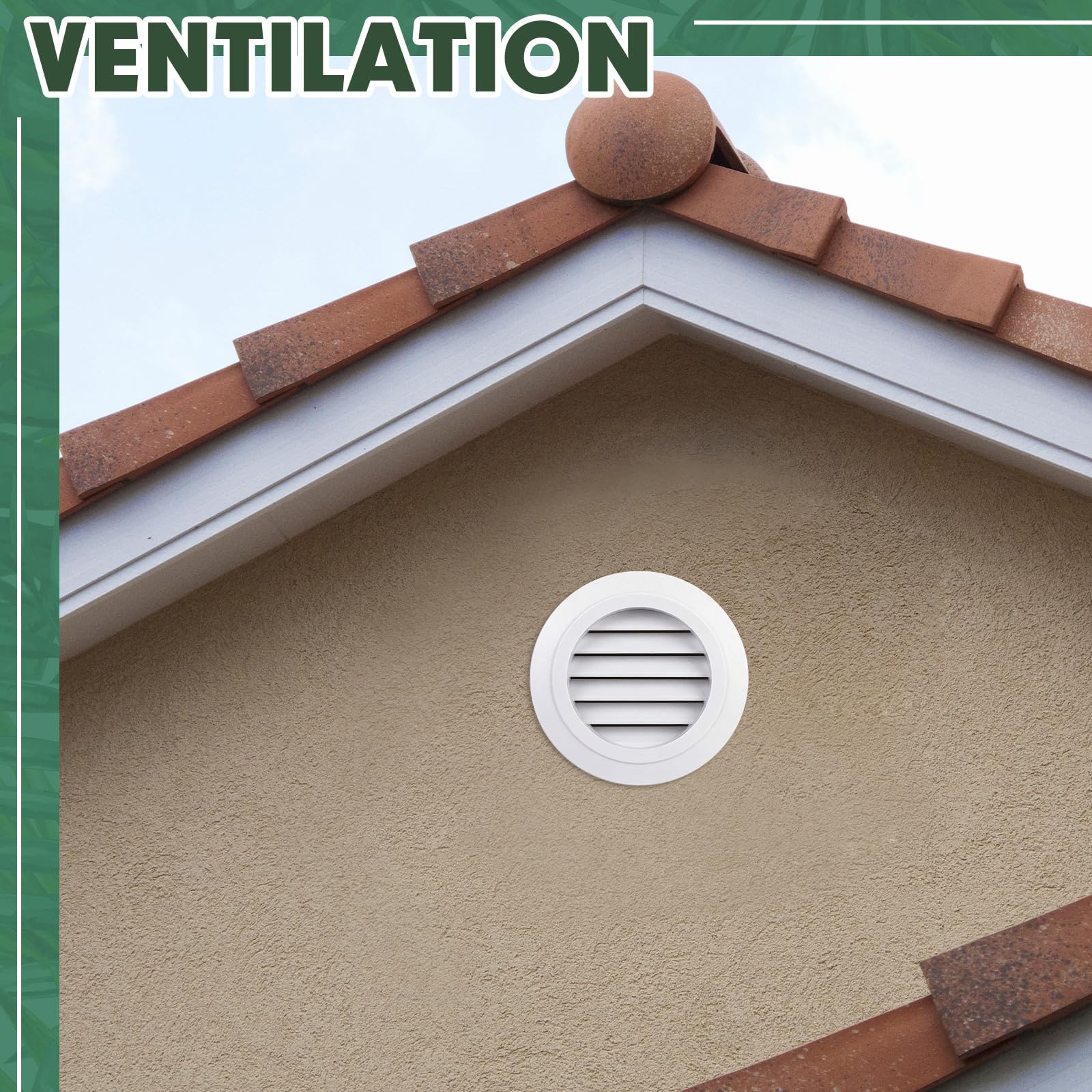 VIHOSE 30 rejillas de ventilación Soffit de 4 pulgadas de ABS exterior redondo con malla de mosquitera integrada para el hogar, baño, oficina, cocina, color blanco