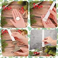 Vista 3 de Jetec 48 piezas de empuñaduras de velas para velas cónicas adhesivas, portavelas de Adviento, pequeños accesorios para vacaciones, Navidad, otoño