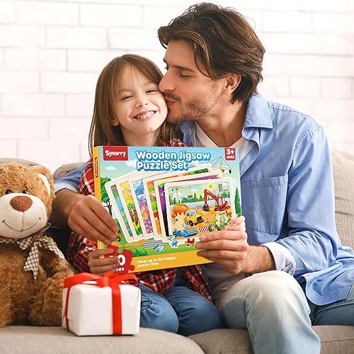 Miniatura 7 de SYNARRY Rompecabezas de madera para niños de 4 a 6 años, 6 paquetes de 60 piezas, rompecabezas de preescolar, juguetes educativos, regalos para