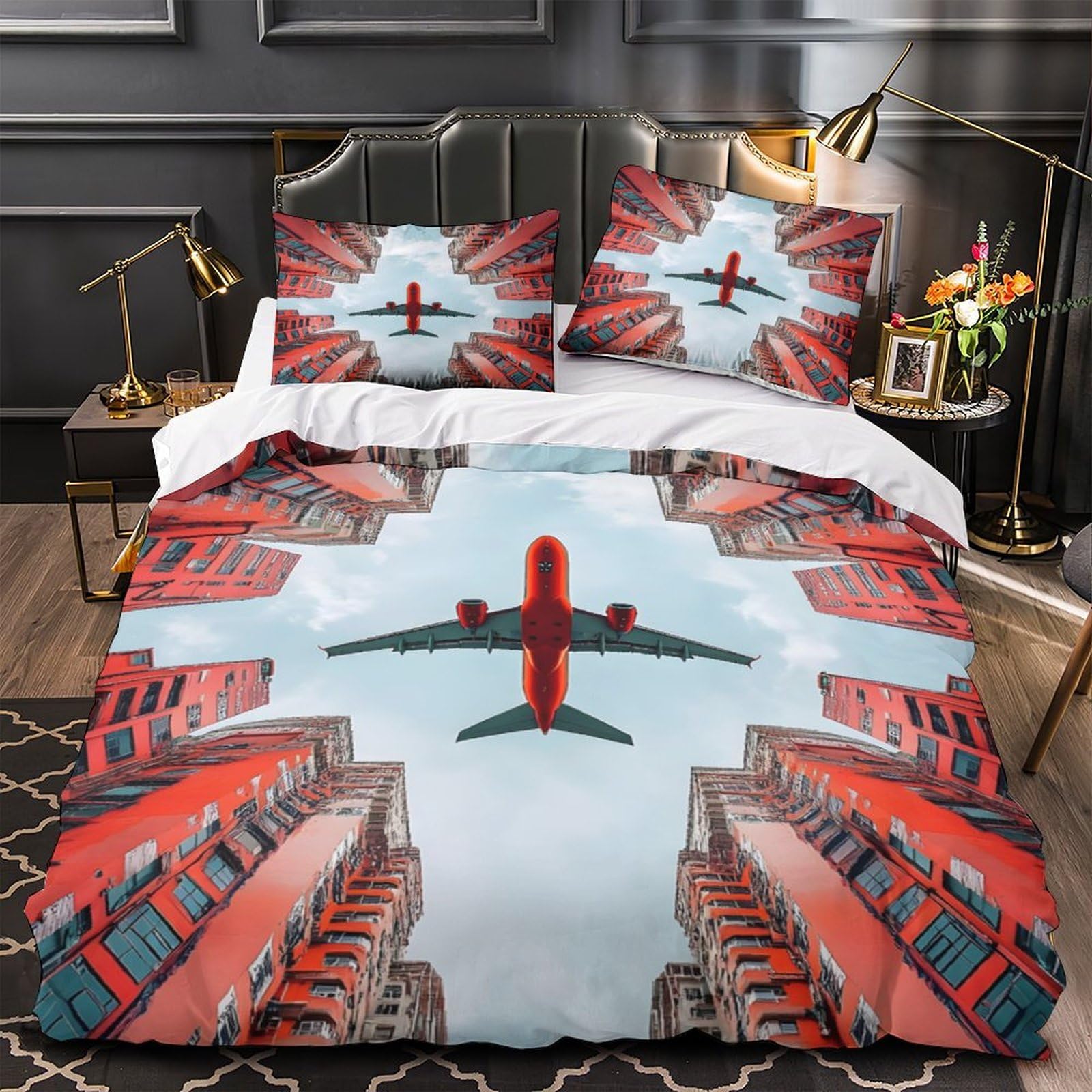 Housse de couette super douce hypoallergique pour peau sensible en single