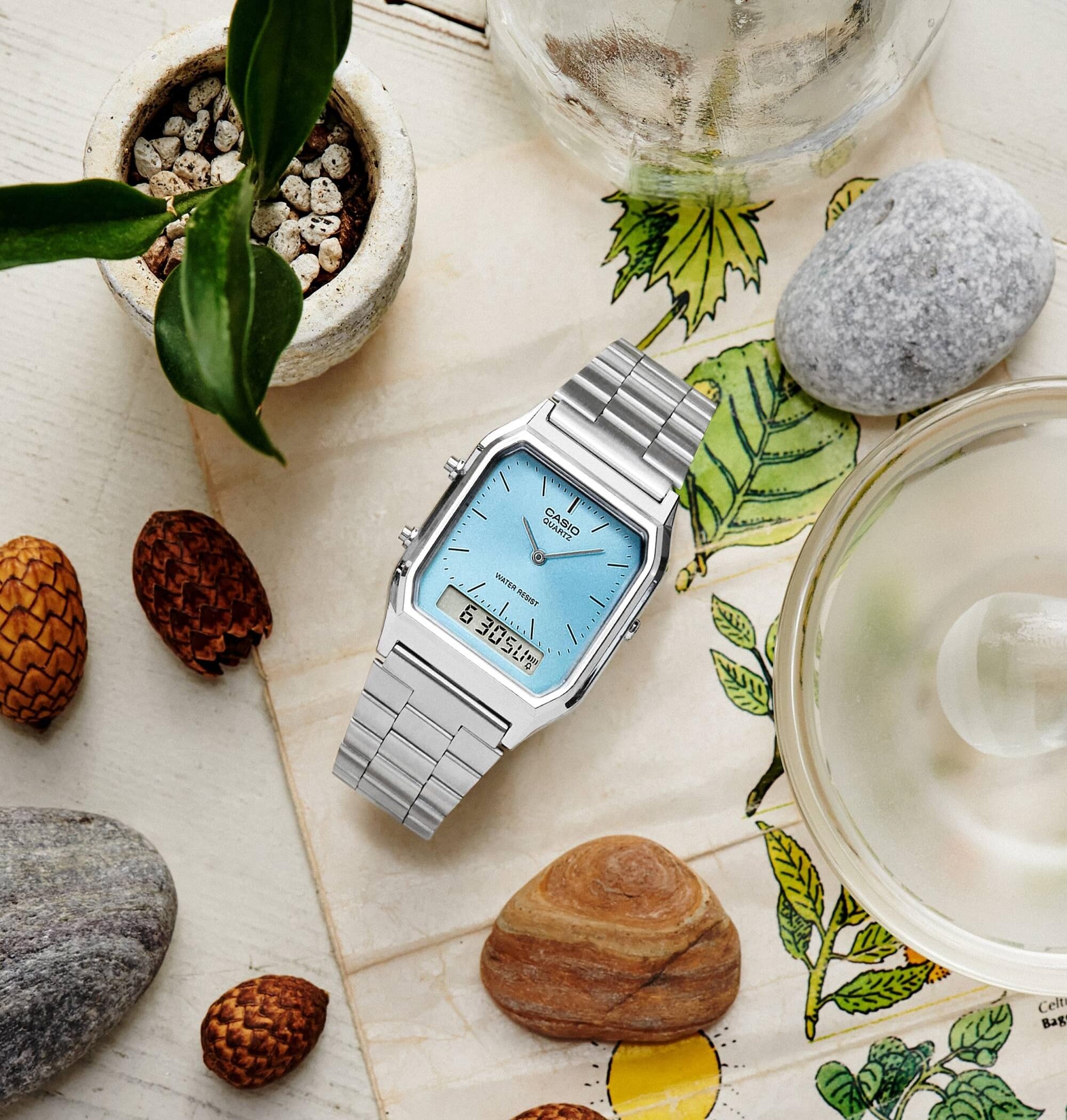 Casio Vintage Watch AQ-230A-2A1MQYES Damski zegarek ze stali nierdzewnej