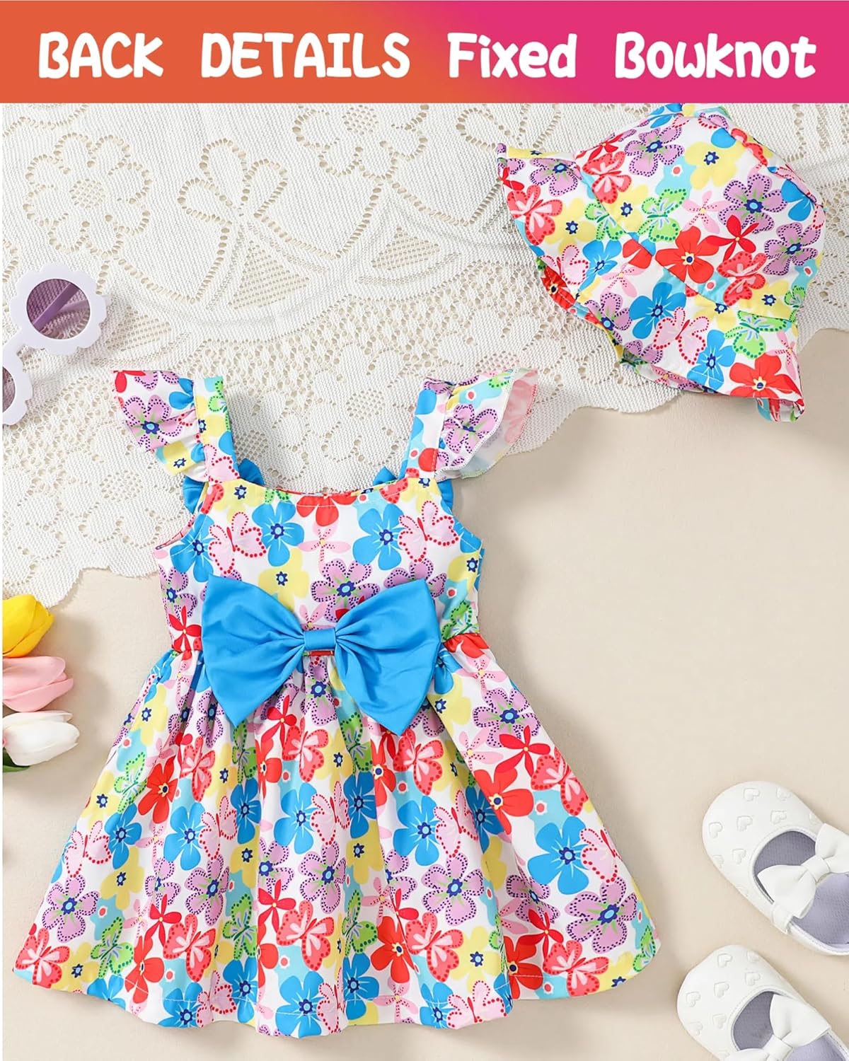 Baby Girl Dress Newborn Girls Summer Boho Dresses Infant Sleeveless Flower Sundress Todddler Baby Clothes - Image 4