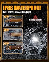 Vista 6 de LESAUCE Kit de luces LED para matrícula para Dodge Ram 1500 Pickup 1994-2001, Dodge Ram 2500/3500 1994-2002 Pickup - LED blanco de 6000 K, carcasa