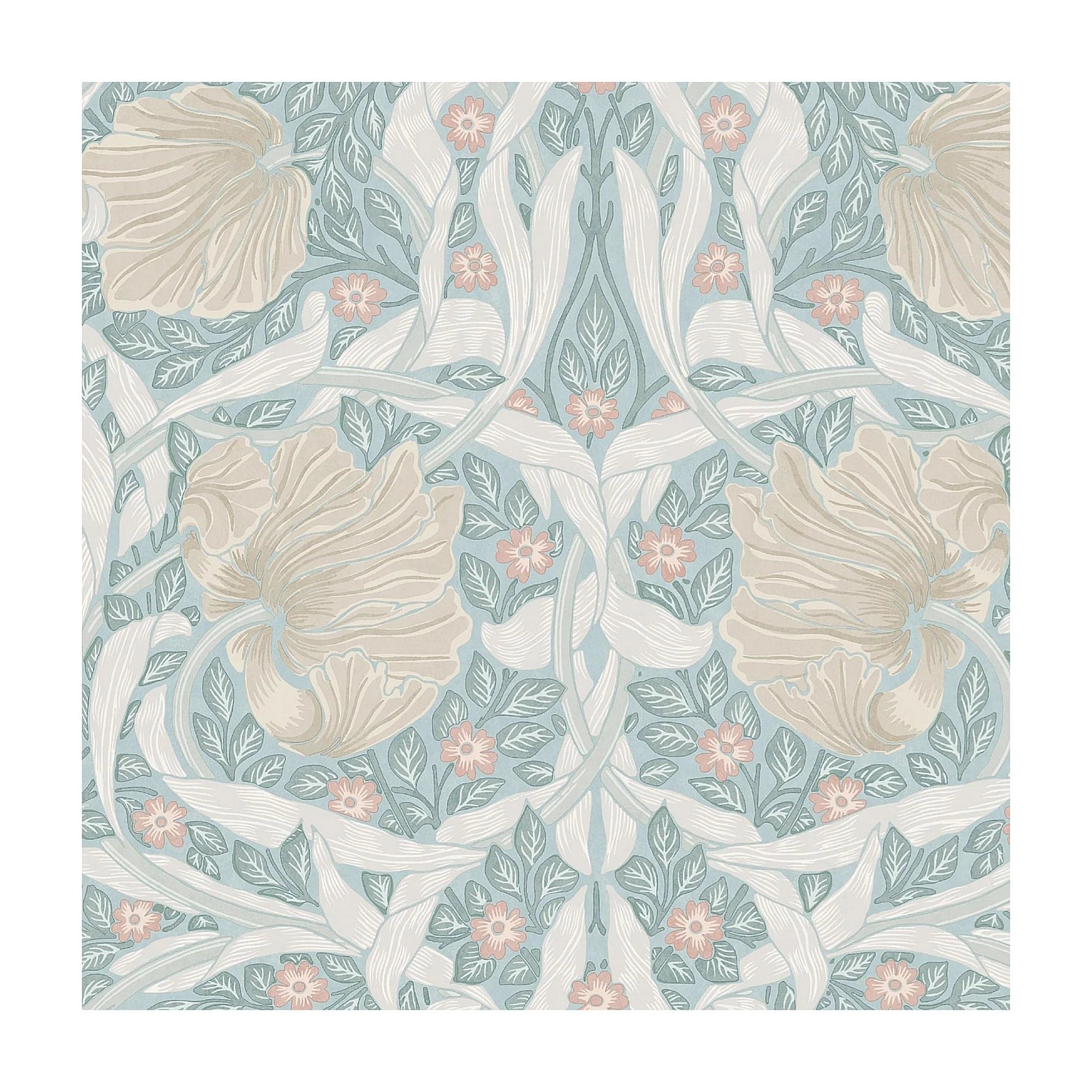 William Morris at Home Pimpernel Ocean Wallpaper | Paste the Wall | Blue Floral | Eco-Friendly