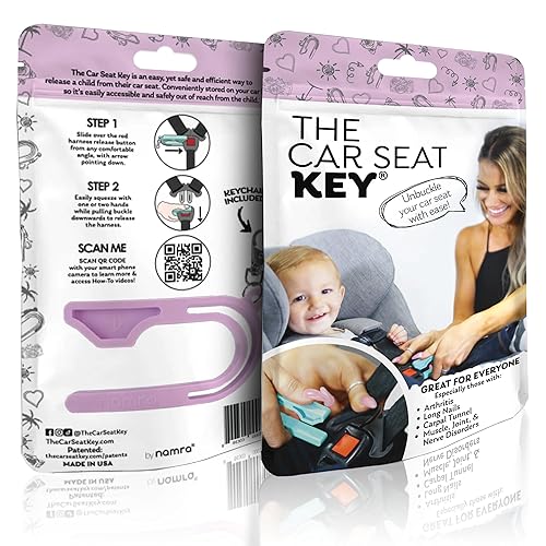 Miniatura 7 de NAMRA The Car Seat Key - Herramienta original de liberación de hebilla para el asiento del automóvil, fácil de desabrochar para uñas, padres,