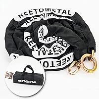 Vista 4 de Cadena de seguridad resistente, más larga de 10 pies x 38 pulgadas de grosor, resistente a los cortes, cadena de bloqueo antirrobo de acero