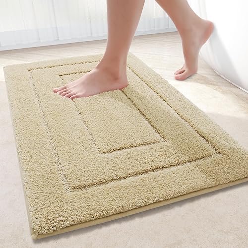 Miniatura 80 de Buganda Alfombras de baño, 24" x 16", Alfombras de baño de microfibra suaves y absorbentes, Alfombra de ducha esponjosa antideslizante, Alfombras de