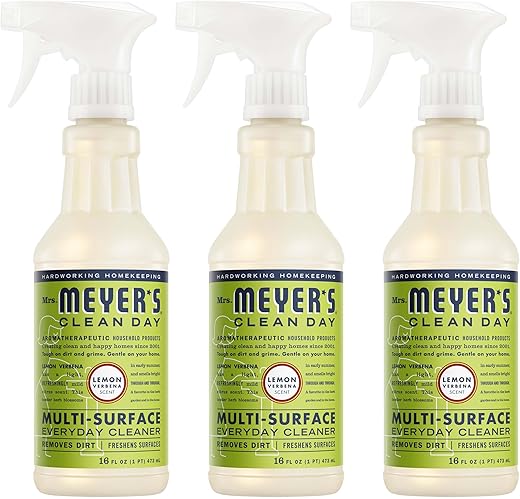 Mrs. Meyer’s All-Purpose Cleaner Spray, Lemon Verbena, 16 fl. oz – Pack of 3