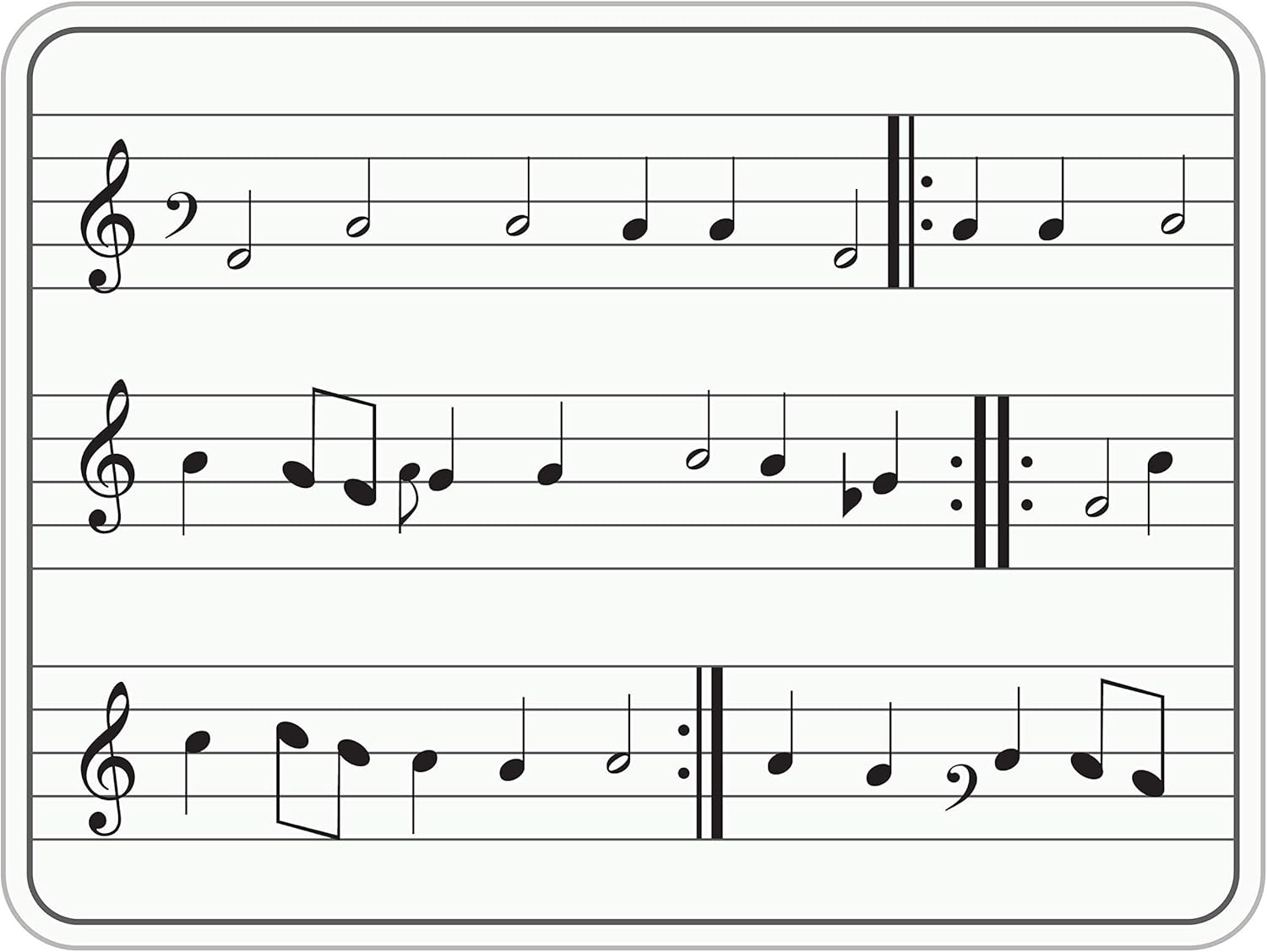 Scribbledo 10 Pack Dry Erase Music Staff Lap White Boards 9"X12" l Write Musical Notes and More Whiteboard (Double Sided) Music Classroom Supplies Must Haves Includes 10 Erasers