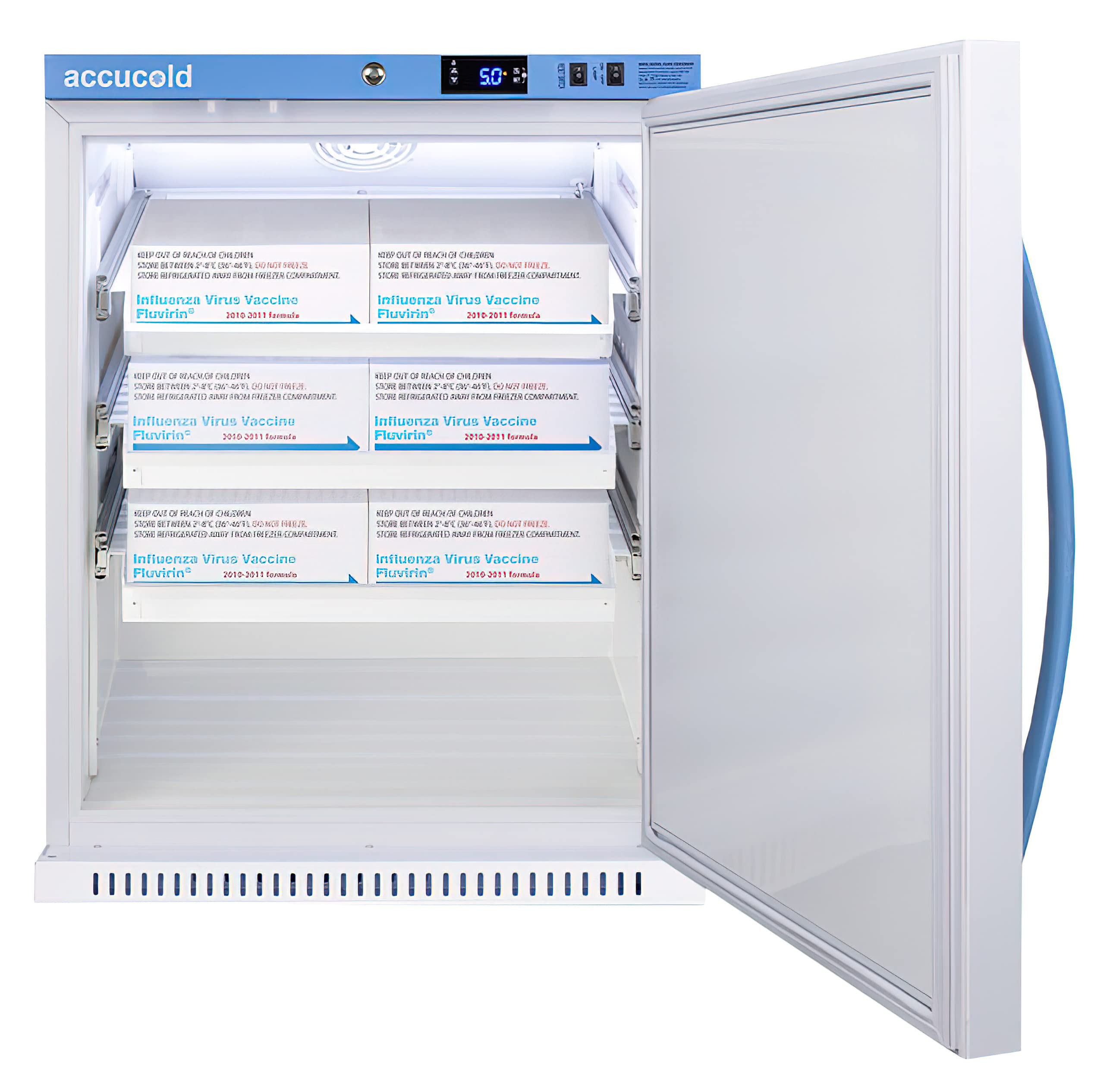 Accucold Ars62pvbiadadr Vaccine Refrigerator, ADA Compliant, 6 Cu.Ft Capacity, Removable Drawers, Factory-Installed Lock, Interior LED Lighting, Self-Closing Door, Adjustable Temperature, Door Alarm on Fridge.com - View 3