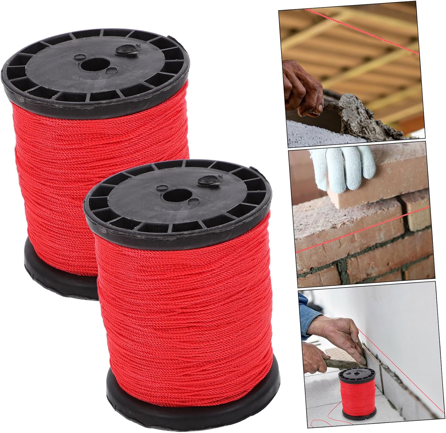 2rolls Garden Ties Nylon Twine Masonry String for Construction Twine String for Planting