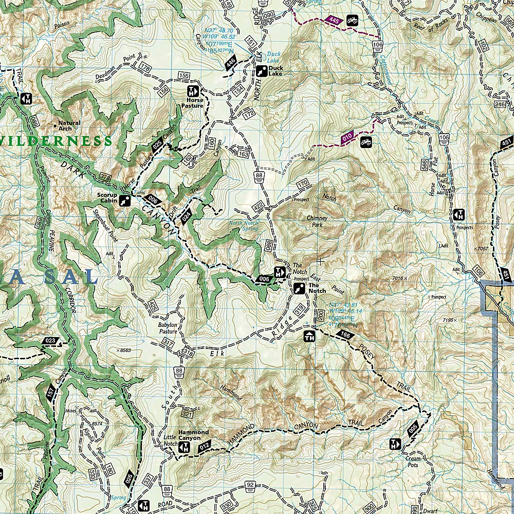 Manti-La Sal National Forest Map (National Geographic Trails Illustrated Map, 703) - Image 2