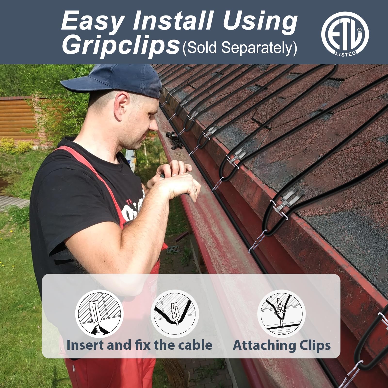 Amazon.com : HEATIT 8JHSF1 36ft Heat Cables for Roofs and Gutters