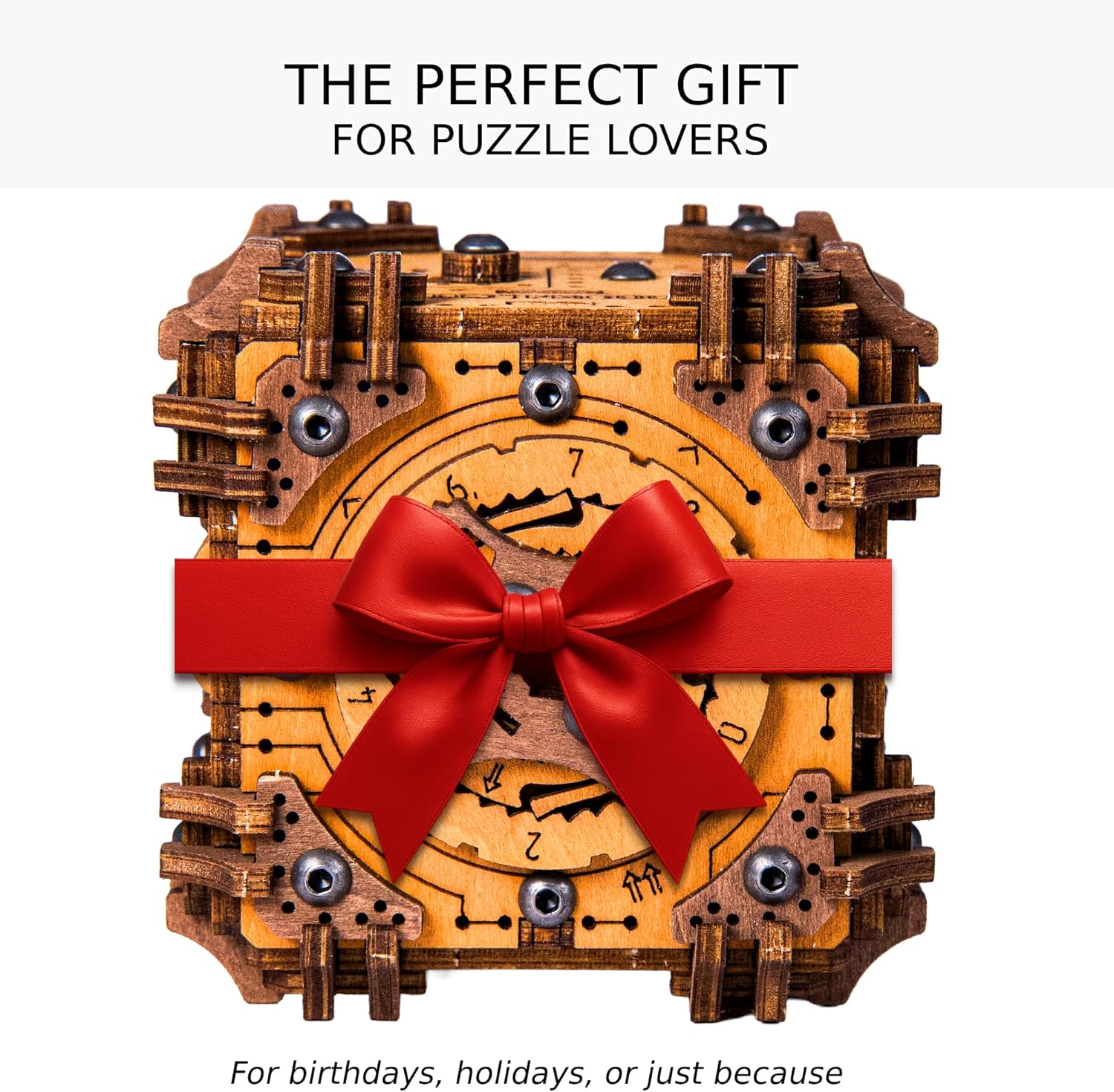 WOODEN.CITY Tesseract's Secret - Wooden Puzzle Box for Adults - 3D Brain Teaser Puzzle Kit - Escape Room in a Box Challenge - Unique Gift for Men & Women - Made in EU - 3D Wooden Puzzles for Adults