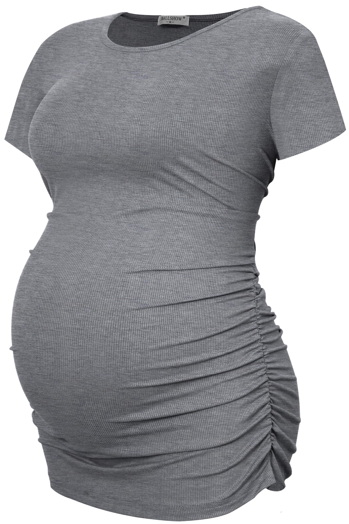 Smallshow Set da 3 Maglietta Premaman Maniche Corte T-Shirt Donna