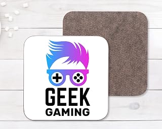 Geek gift drinks coaster, game coaster, gift for geeks, custom gamer tag fun coaster, HAG9953