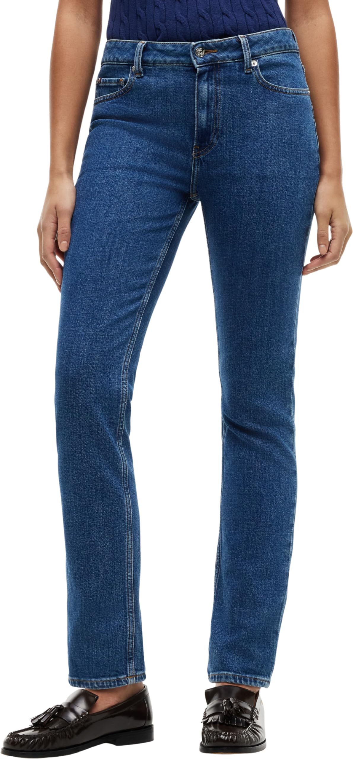 Tommy Hilfiger Slim Rian RW WW0WW49957 Slim para Mujer, Mezclilla (Rian), 24W/30L
