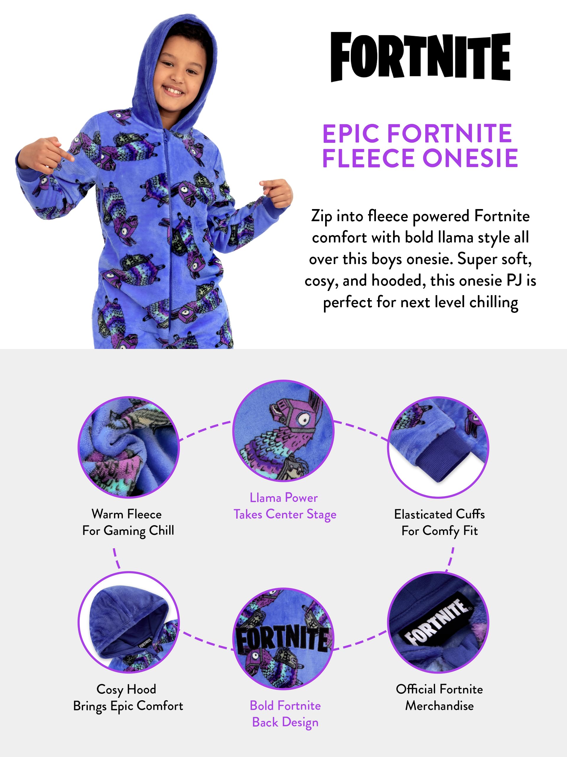 Fortnite Pigiama Bambino, Pigiama Ragazzo Lama, Pigiami Interi Bambini, Pigiami Bambini Pile